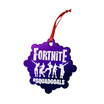Fortnite #squadgoals, Christmas ornament snowflake wooden 7.5cm