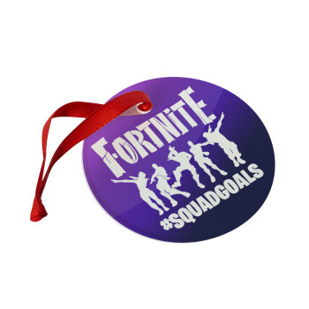 Fortnite #squadgoals, Christmas ornament glass 9cm