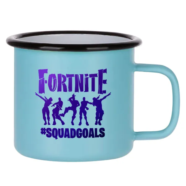 Fortnite #squadgoals — Κούπα Μεταλλική εμαγιέ ΜΑΤ σιέλ 360ml