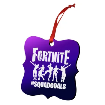 Fortnite #squadgoals, Christmas ornament polygon wooden 7.5cm