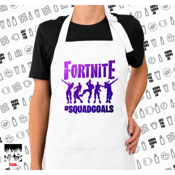 Fortnite #squadgoals, Ποδιά μακριά Σεφ ολόσωμη με τσέπες white (ΕΝΗΛΙΚΩΝ)
