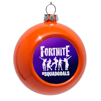 Fortnite #squadgoals, Orange Christmas tree ornament bauble 8cm