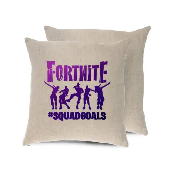 Fortnite #squadgoals, Μαξιλάρι καναπέ ΛΙΝΟ 40x40cm περιέχεται το  γέμισμα