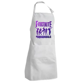 Fortnite #squadgoals, Adult Chef Apron (with sliders and 2 pockets)
