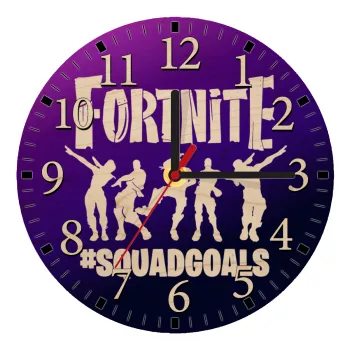 Fortnite #squadgoals, Ρολόι τοίχου ξύλινο plywood (20cm)