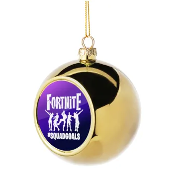 Fortnite #squadgoals, Golden Christmas tree ball ornament 8cm