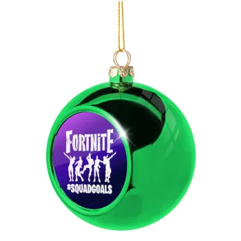 Fortnite #squadgoals, Green Christmas tree ornament ball 8cm