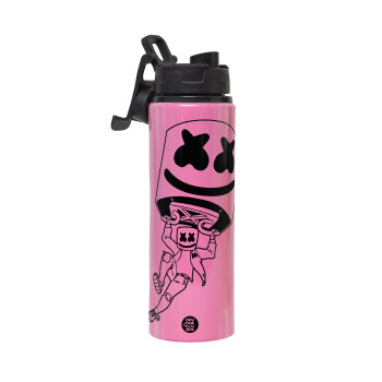 Fortnite Marshmello, Metallic water bottle with safety lid, 850ml aluminum
