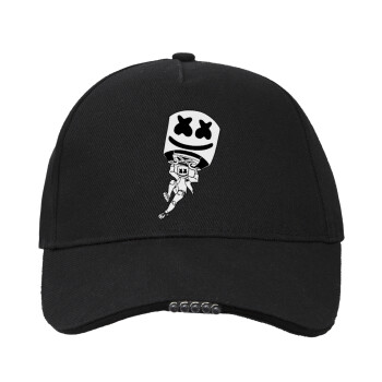 Fortnite Marshmello, Work & Activity LED Light Cap – Perfect for Night & Low Light Conditions (100% COTTON, ADULT, UNISEX)