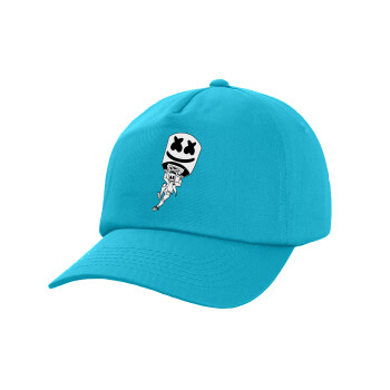Fortnite Marshmello, Children's Baseball Cap, 100% Cotton Twill, Blue (COTTON, CHILDREN, UNISEX, ONE SIZE)