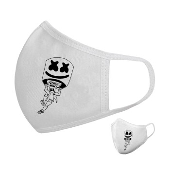 Fortnite Marshmello, Μάσκα υφασμάτινη υψηλής άνεσης παιδική (Δώρο πλαστική θήκη)