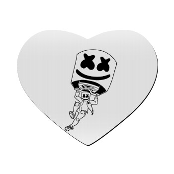 Fortnite Marshmello, Mousepad καρδιά 23x20cm
