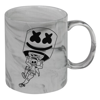 Fortnite Marshmello, Mug ceramic marble style, 330ml