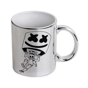 Fortnite Marshmello, Mug ceramic, silver mirror, 330ml