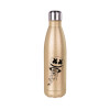 Glitter gold stainless steel thermos bottle, double-walled, 500ml