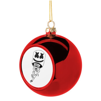 Fortnite Marshmello, Christmas tree ball Red 8cm