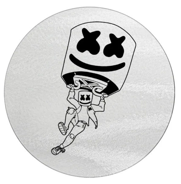Fortnite Marshmello — Επιφάνεια κοπής γυάλινη στρογγυλή (30cm)