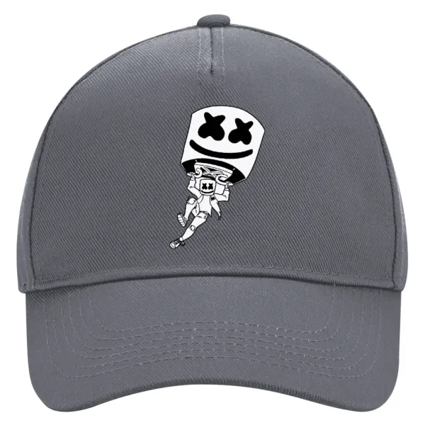 Fortnite Marshmello — Ultimate Adult Hat Grey, (100% COTTON DRILL, ADULT, UNISEX, ONE SIZE)