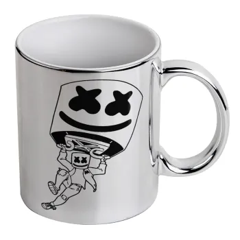 Fortnite Marshmello, Mug ceramic, silver mirror, 330ml