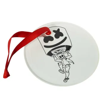 Fortnite Marshmello, Στολίδι Χριστουγεννιάτικο στολίδι γυάλινο 9cm