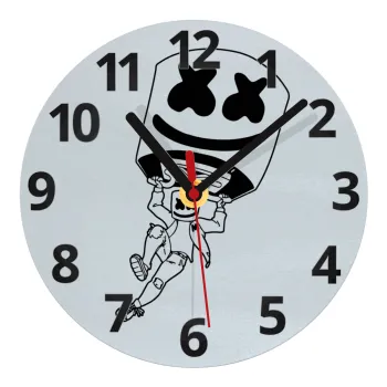 Fortnite Marshmello, Ρολόι τοίχου γυάλινο (20cm)