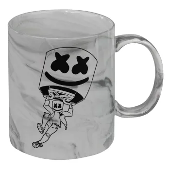Fortnite Marshmello, Mug ceramic marble style, 330ml
