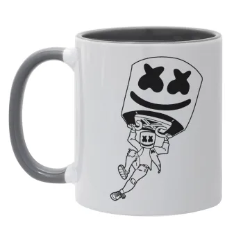 Fortnite Marshmello, Mug colored grey, ceramic, 330ml