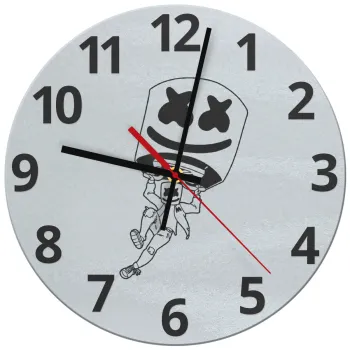 Fortnite Marshmello, Ρολόι τοίχου γυάλινο (30cm)