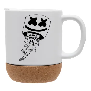 Fortnite Marshmello, Ceramic coffee mug Cork (MAT), 330ml