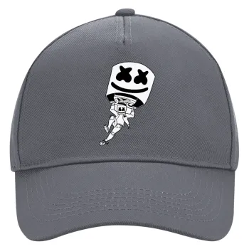 Fortnite Marshmello, Ultimate Adult Hat Grey, (100% COTTON DRILL, ADULT, UNISEX, ONE SIZE)