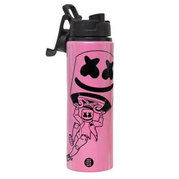 Fortnite Marshmello, Metallic water bottle with safety lid, 850ml aluminum