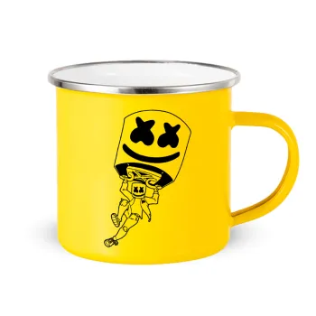Fortnite Marshmello, Κούπα Μεταλλική εμαγιέ Κίτρινη 360ml