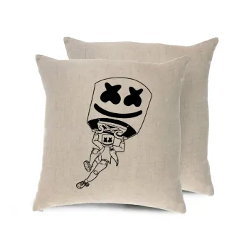 Fortnite Marshmello, Μαξιλάρι καναπέ ΛΙΝΟ 40x40cm περιέχεται το  γέμισμα