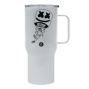 Fortnite Marshmello, Tumbler με καπάκι, διπλού τοιχώματος (θερμό) 750L