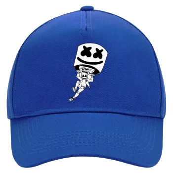 Fortnite Marshmello, Ultimate Adult Hat BLUE, (100% COTTON DRILL, ADULT, UNISEX, ONE SIZE)