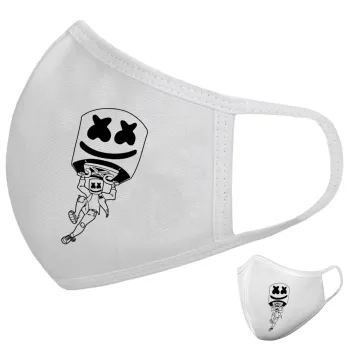 Fortnite Marshmello, Μάσκα υφασμάτινη υψηλής άνεσης παιδική (Δώρο πλαστική θήκη)