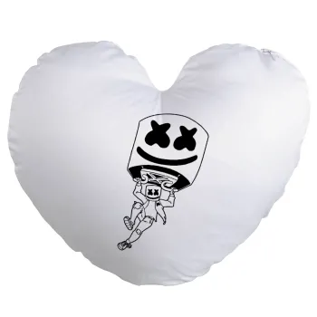 Fortnite Marshmello, Μαξιλάρι καναπέ καρδιά 40x40cm περιέχεται το  γέμισμα