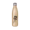 Glitter gold stainless steel thermos bottle, double-walled, 500ml