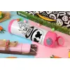 Easter candle, Childrens hot water bottle, stainless steel, with safety straw, PINK (500ml)