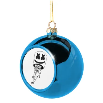 Fortnite Marshmello, Blue Christmas tree ball ornament 8cm