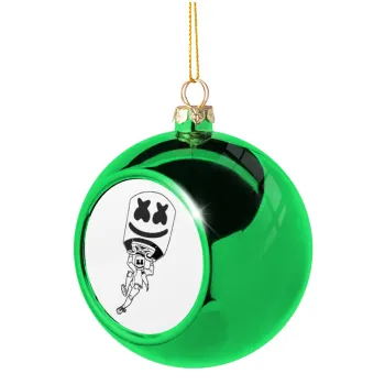 Fortnite Marshmello, Green Christmas tree ornament ball 8cm