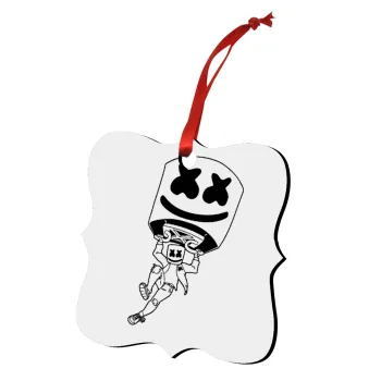 Fortnite Marshmello, Στολίδι Χριστουγεννιάτικο στολίδι polygon ξύλινο 7.5cm