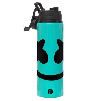 Marshmello, Metallic water bottle with safety lid, 850ml aluminum