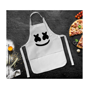 Marshmello, Ποδιά Σεφ Ολόσωμη Παιδική (με ρυθμιστικά και 2 τσέπες)