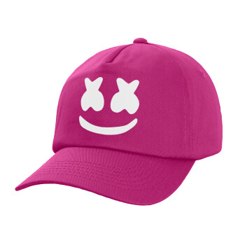 Marshmello, Καπέλο Ενηλίκων Baseball, 100% Βαμβακερό,  Φούξια,(purple) (ΒΑΜΒΑΚΕΡΟ, ΕΝΗΛΙΚΩΝ, UNISEX, ONE SIZE)