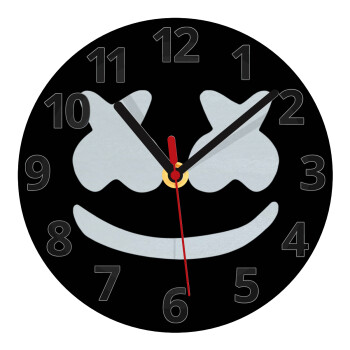 Marshmello, Ρολόι τοίχου γυάλινο (20cm)