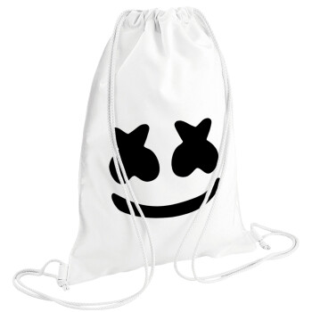 Marshmello, Backpack pouch GYMBAG white (28x40cm)