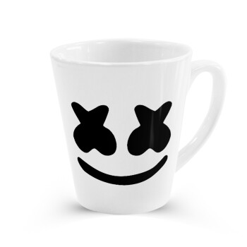 Marshmello, Κούπα κωνική Latte Λευκή, κεραμική, 300ml