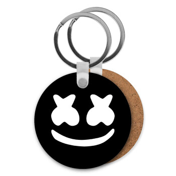 Marshmello, Μπρελόκ Ξύλινο στρογγυλό MDF Φ5cm
