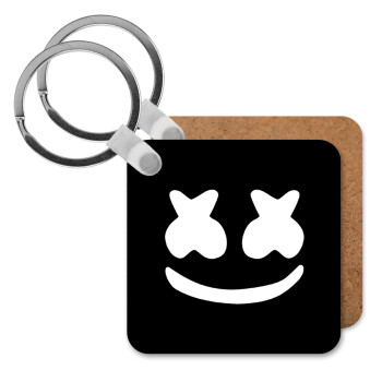 Marshmello, Μπρελόκ Ξύλινο τετράγωνο MDF